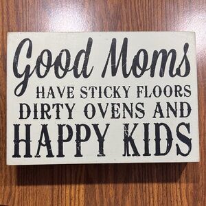 Black and Ivory Decorative Sign for Moms